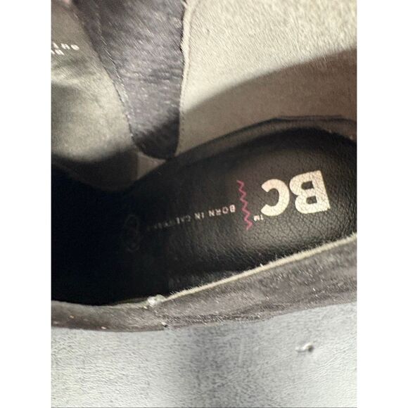 BC Footwear Womens Kettle Black Faux Suede Snake Print Ankle Zip Boots Size 6.5 - Picture 9 of 11